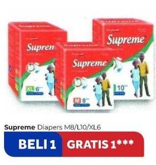 Promo Harga Supreme Adult Diapers L10, M8, XL6 6 pcs - Carrefour