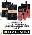 Promo Harga Maybelline Fit Me Matte+Poreless Foundation/Maybelline Sensational Liquid Matte   - Indomaret