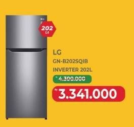Promo Harga LG Kulkas LG 2 Pintu Smart Inverter | GN-B202SQIB  - Yogya