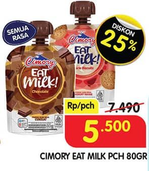 Promo Harga Cimory Eat Milk All Variants 80 gr - Superindo