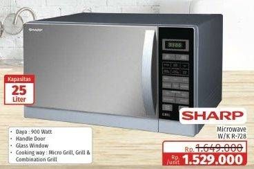 Promo Harga SHARP R-728(S)-IN | Stylish Designed Microwave Oven 25ltr 25000 ml - Lotte Grosir