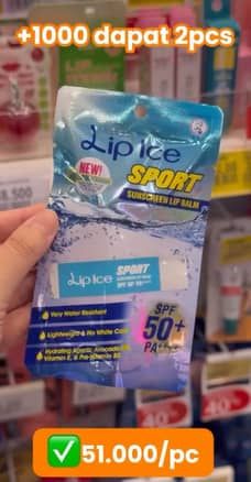 Promo Harga Lip Ice Sport Sunscreen Lip Balm SPF 50+ PA++++ 4 gr - Guardian