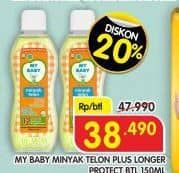 Promo Harga My Baby Minyak Telon Plus Longer Protection 150 ml - Superindo