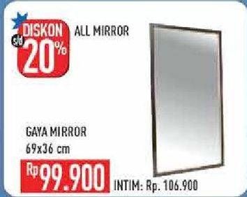 Promo Harga Gaya Mirror 69 X 36 Cm  - Hypermart