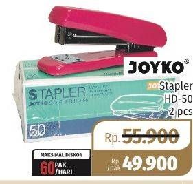 Promo Harga JOYKO Stapler HD 50 per 2 pcs - Lotte Grosir