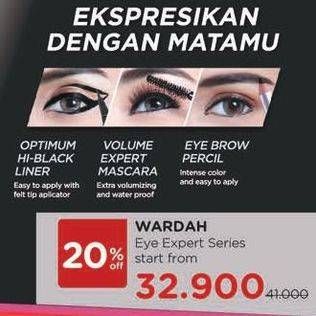 Promo Harga WARDAH Eyexpert Eyebrow 1gr/EyeXpert Optimum Hi Black Liner 1gr/WARDAH Eyexpert Volume Expert Mascara 7gr  - Watsons