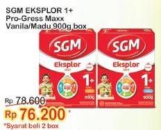 Promo Harga SGM Eksplor 1+ Susu Pertumbuhan Vanila, Madu 900 gr - Indomaret