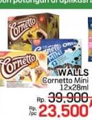 Promo Harga Walls Cornetto Mini per 12 pcs 28 ml - LotteMart