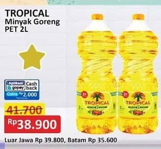 Promo Harga Tropical Minyak Goreng 2000 ml - Alfamart