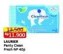 Promo Harga Laurier Pantyliner Cleanfresh NonPerfumed 40 pcs - Alfamart