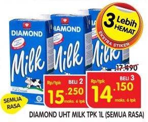 Promo Harga DIAMOND Milk UHT All Variants 1000 ml - Superindo