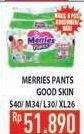 Promo Harga Merries Pants Good Skin S40, M34, L30, XL26  - Hypermart