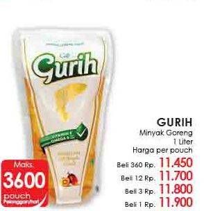 Promo Harga GURIH Minyak Goreng 1 ltr - LotteMart