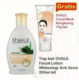 Promo Harga OVALE Facial Lotion Whitening, Anti Acne 200 ml - Indomaret