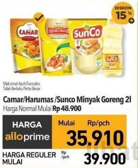 Promo Harga CAMAR/HARUMAS/SUNCO Minyak Goreng  - Carrefour