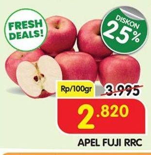 Promo Harga Apel Fuji RRC per 100 gr - Superindo