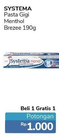 Promo Harga SYSTEMA Toothpaste Menthol Breeze 190 gr - Alfamidi