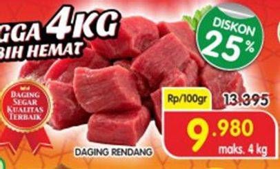 Promo Harga Daging Rendang Sapi per 100 gr - Superindo