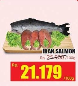 Promo Harga Salmon Headless per 100 gr - Hari Hari