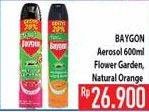 Promo Harga BAYGON Insektisida Spray Flower Garden, Orange Blossom 600 ml - Hypermart