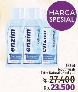 Promo Harga ENZIM Mouthwash Extra Natural 275 ml - LotteMart