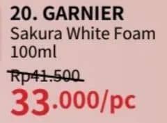 Promo Harga Garnier Facial Cleanser Sakura Glow Face Wash 100 ml - Guardian