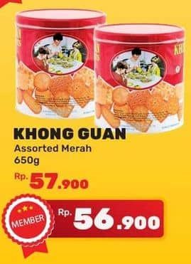 Promo Harga Khong Guan Assorted Biscuit Red Mini 650 gr - Yogya