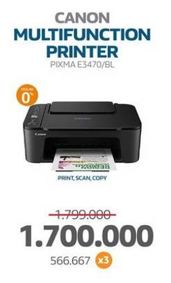 Promo Harga Canon PIXMA E3470 | Printer Inkjet  - Electronic City