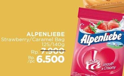 Promo Harga Alpenliebe Candy Caramel Strawberry, Original 112 gr - LotteMart