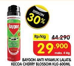 Promo Harga Baygon Insektisida Spray Cherry Blossom 600 ml - Superindo