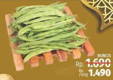 Promo Harga Buncis per 100 gr - LotteMart