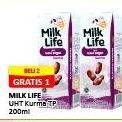 Promo Harga Milk Life UHT Kurma 200 ml - Alfamart