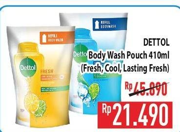 Promo Harga Dettol Body Wash Fresh, Cool, Lasting Fresh 410 ml - Hypermart