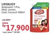 Promo Harga Lifebuoy Body Wash Total 10, Mild Care, Lemon Fresh, Cool Fresh, Coconut Fresh 400 ml - Alfamidi