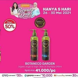 Promo Harga BOTANECO GARDEN Argan & Olive Oil Shampoo 290 ml - Guardian