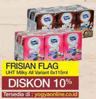 Promo Harga FRISIAN FLAG Susu UHT Milky All Variants 115 ml - Yogya