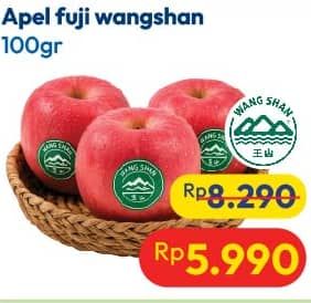 Promo Harga Apel Fuji Wangshan per 100 gr - Hypermart