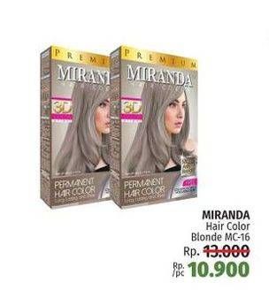 Promo Harga MIRANDA Hair Color MC16 Ash Blonde 30 ml - LotteMart