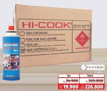 Promo Harga HICOOK Tabung Gas (Gas Cartridge) 230 gr - Lotte Grosir