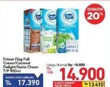 Promo Harga FRISIAN FLAG Susu UHT Purefarm Full Cream, Coconut Delight, Swiss Chocolate 900 ml - Carrefour