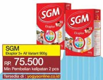 Harga SGM Eksplor 3+ Susu Pertumbuhan All Variants 900 gr di Yogya