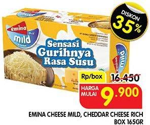 Promo Harga EMINA Cheddar Cheese Mild, Rich 165 gr - Superindo