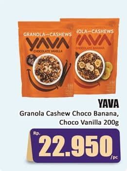 Promo Harga Yava Granola with Cashews Chocolate Banana, Chocolate Vanilla 200 gr - Hari Hari
