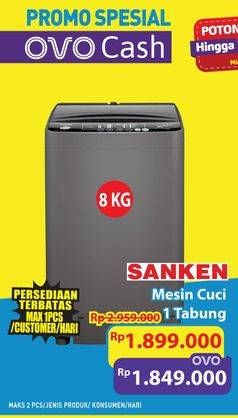 Promo Harga Sanken Mesin Cuci 1 Tabung  - Hypermart