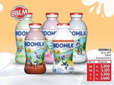 Promo Harga Indomilk Susu Cair Botol All Variants 190 ml - Lotte Grosir