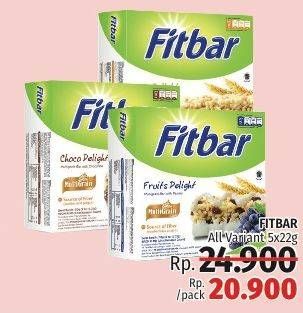 Promo Harga FITBAR Makanan Ringan Sehat All Variants per 5 pcs 22 gr - LotteMart