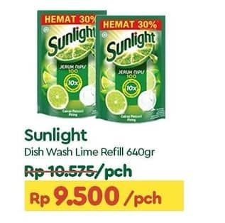 Promo Harga Sunlight Pencuci Piring Jeruk Nipis 100 640 ml - TIP TOP