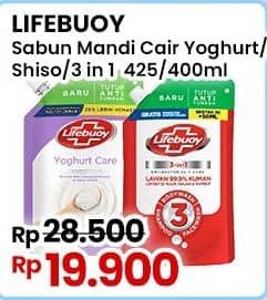 Promo Harga Lifebuoy Body Wash Yoghurt Care, Japanese Shiso Mineral Clay, 3 In 1 450 ml - Indomaret