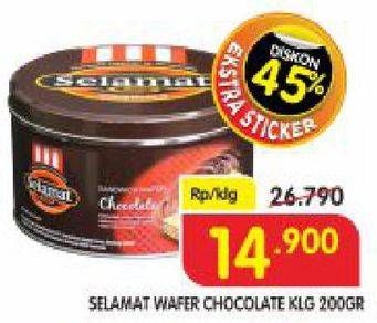 Promo Harga SELAMAT Wafer Chocolate 200 gr - Superindo