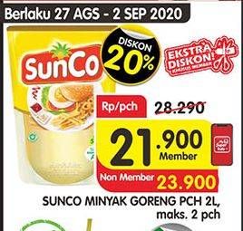 Promo Harga SUNCO Minyak Goreng 2 ltr - Superindo